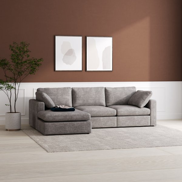 Sjeselongsofa Falkenberg gr 296 cm vendbar sjeselong + Mbelftter