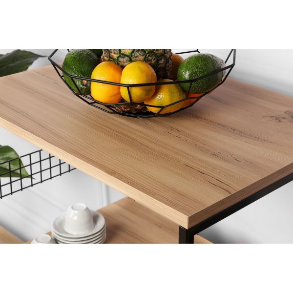 Anemon hylle - Svart/furu