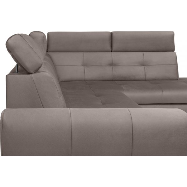 Matras hjørnesovesofa med åpen ende høyre - Grå Matras hjørnesovesofa med åpen ende høyre - Grå