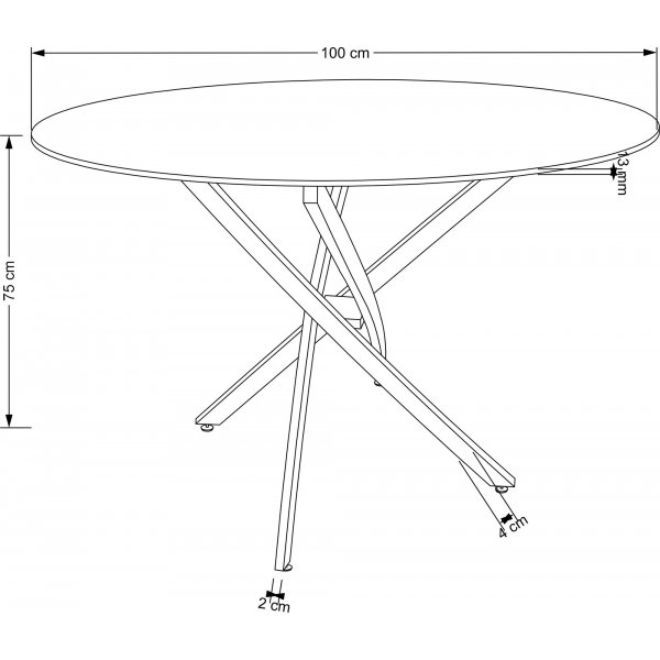 Raymond spisebord Ø100 cm - Hvit marmor/gull Raymond spisebord Ø100 cm - Hvit marmor/gull