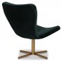 Spekerd designer lenestol - Grnn (Flyel) / Messing