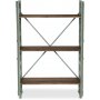 Container bokhylle H116 cm - vintage metall / Tre