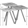 Trippelsett bord 34 x 34 cm - Hvit/cappuccino/gr