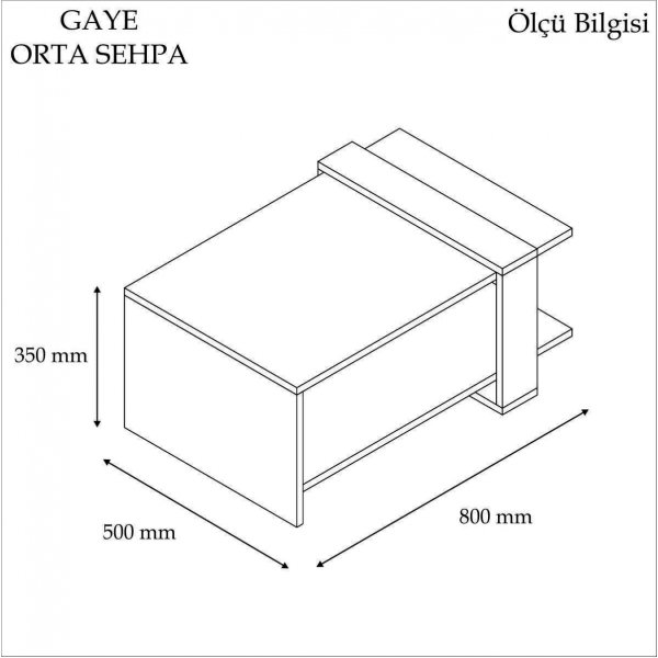 Yvette salongbord - Antrasitt/safir