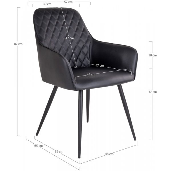 Harbo spisestol - Svart