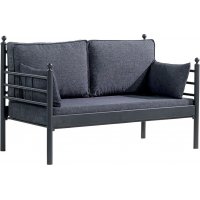 Manyas 2-seters utesofa - Svart/antrasitt Manyas 2-seters utesofa - Svart/antrasitt