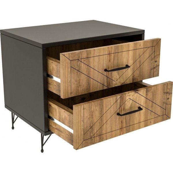 Felicita nattbord - Antrasitt/furu Felicita nattbord - Antrasitt/furu