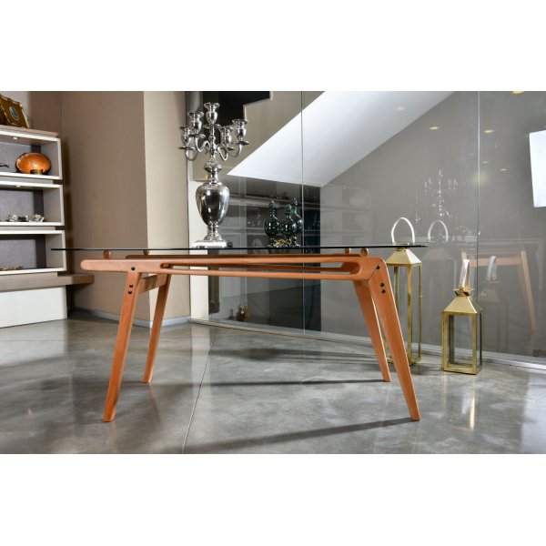 Palace spisebord 160 cm - Eik/glass