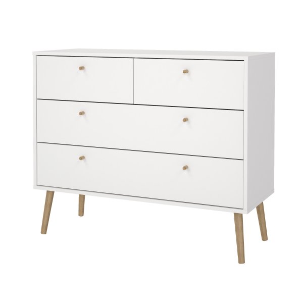 Bodo Kommode 2 + 2 - Hvit