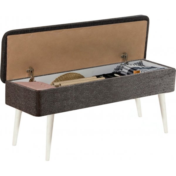 Vina benk - Hvit/antrasitt