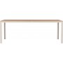 Spisegruppe; 6 stoler og spisebord 205 x 90 cm beige - Copacabana