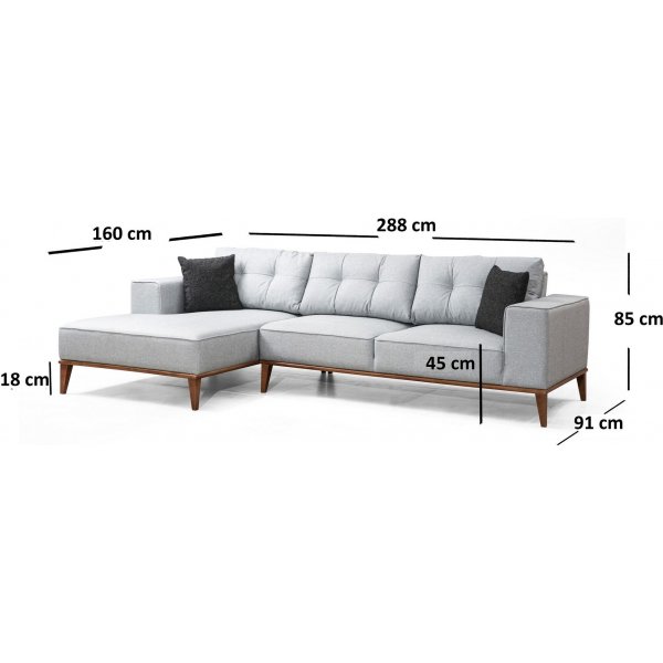 Montana divansovesofa - Lys grå Montana divansovesofa - Lys grå