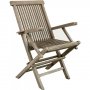 Salt stol med armlene - Gr teak