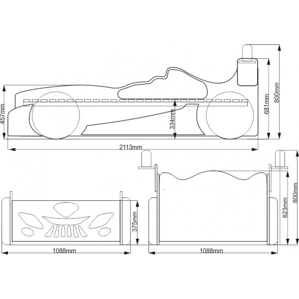 Politi barneseng - 90x200 cm