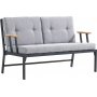 Lotus 2-seters utesofa - Svart/ryk