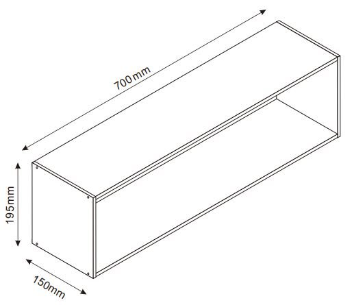 Ember vegghylle 70x15x19,5 cm - Bambus Ember vegghylle 70x15x19,5 cm - Bambus