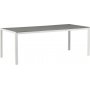 Spisegruppe med 6 stoler og spisebord 205 x 90 cm gr/hvit - Copacabana