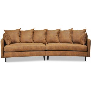 Gotland 4-seter buet sofa 301 cm - Cognac kolr