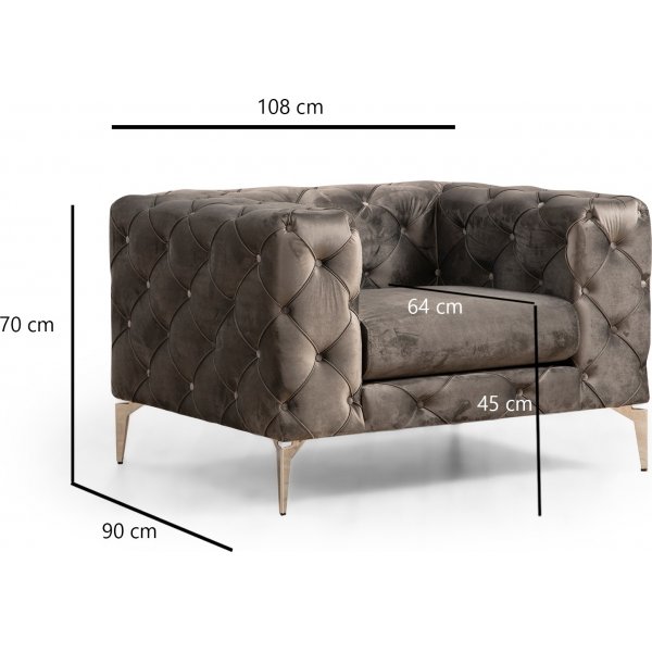 Como lenestol - Antrasitt Como lenestol - Antrasitt