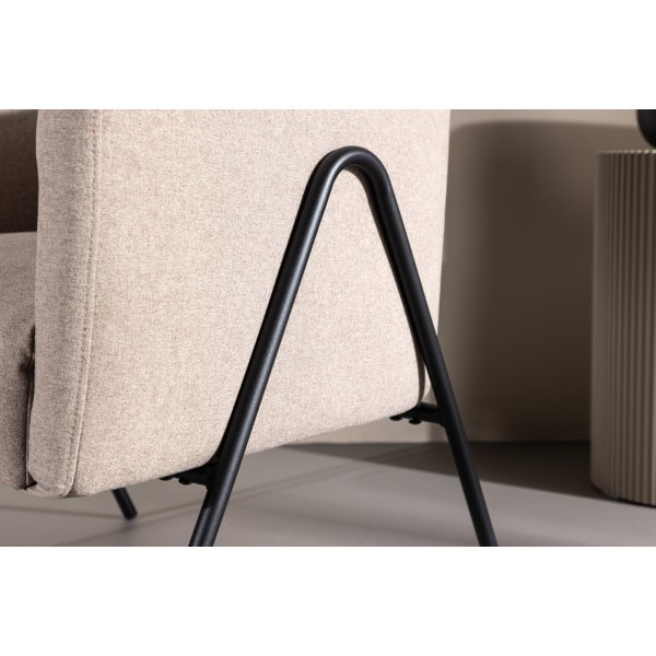 Rika lenestol - Beige/Sort Rika lenestol - Beige/Sort