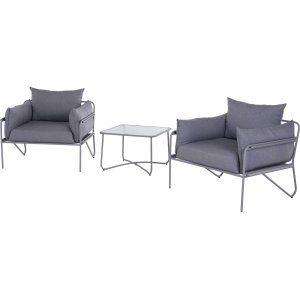 Vezina loungegruppe - Grå + Flekkfjerner for møbler Vezina loungegruppe - Grå + Flekkfjerner for møbler