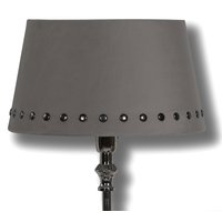 Velvet lampeskjerm med nagler 33 cm - Grå/røykfarget Velvet lampeskjerm med nagler 33 cm - Grå/røykfarget