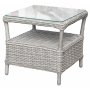 Kafesett med 2 stoler og bord 48 x 48 cm gr/rotting - Tor/Provence