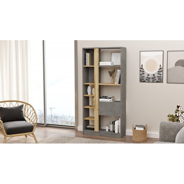 Luvio bokhylle 21 - Eik/s�lv