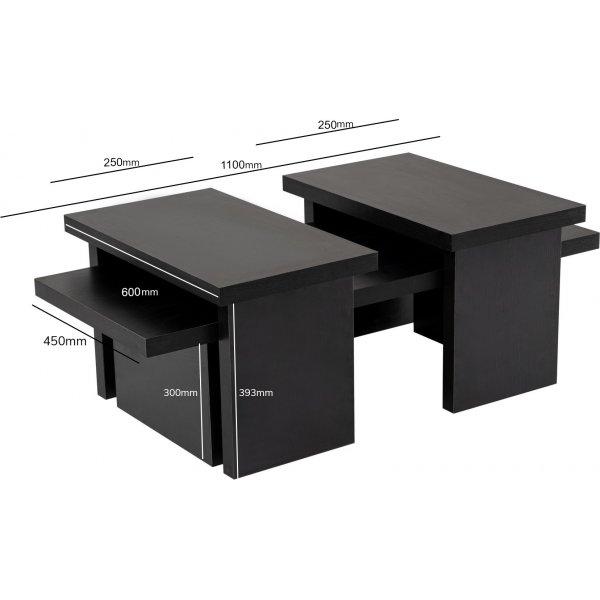 Sanctuary salongbord 110 x 45 cm - Sort tre Sanctuary salongbord 110 x 45 cm - Sort tre