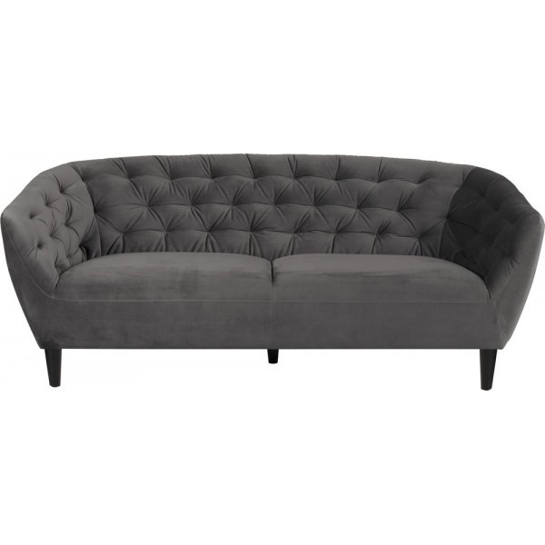 Felicia 3-seters sofa - Mørkegrå (Fløyel) Felicia 3-seters sofa - Mørkegrå (Fløyel)
