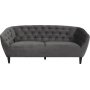 Felicia 3-seters sofa - Mrkegr (Flyel)
