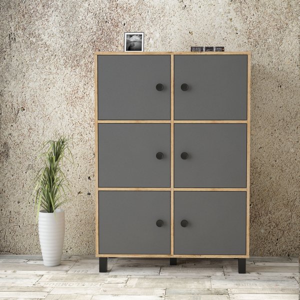 Vilamo skap 48 - Furu/antrasitt