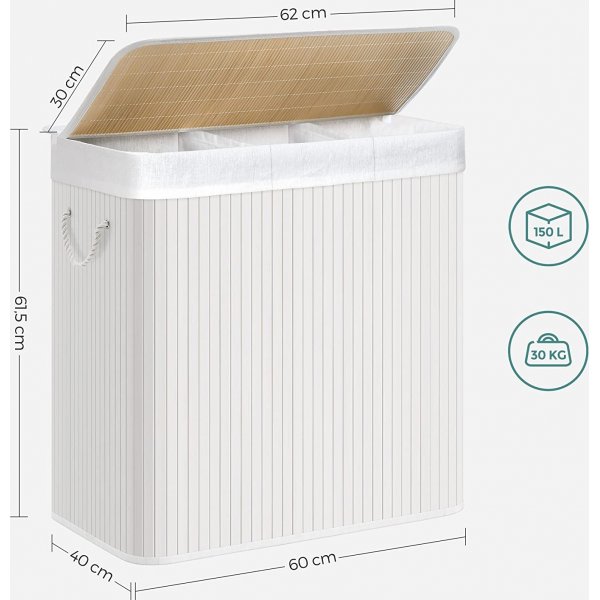 Carolin skittent�yskurv 150 l - Hvit