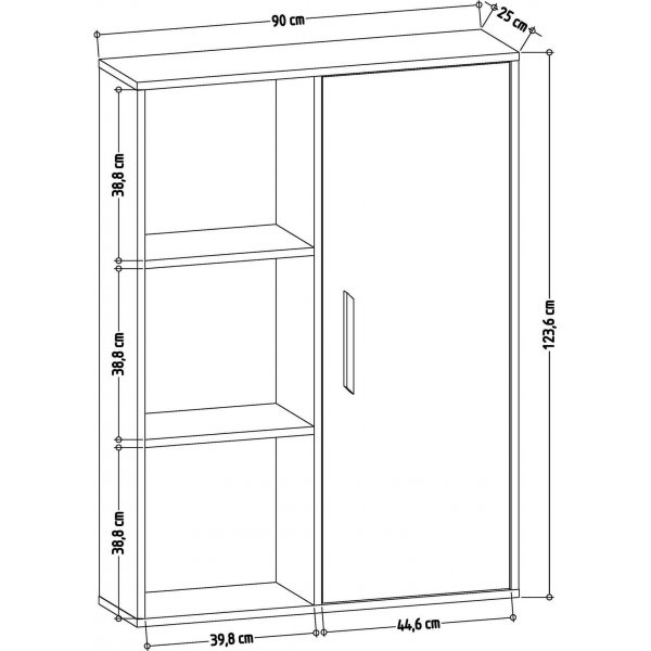 Patrick bokhylle - Eik