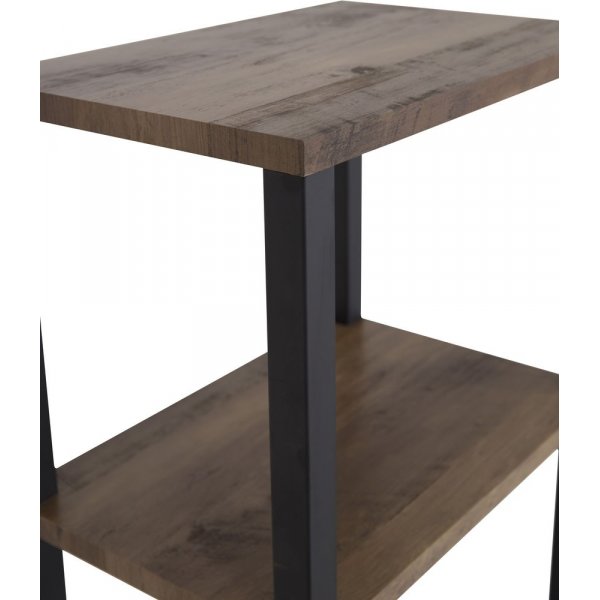 Nattbord Charlotte - Svart / Teakimitasjon