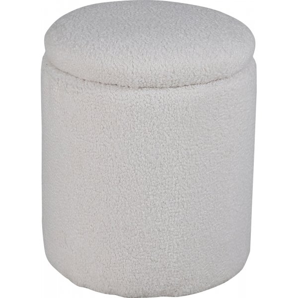 Lotten sittepuff - Hvit teddy