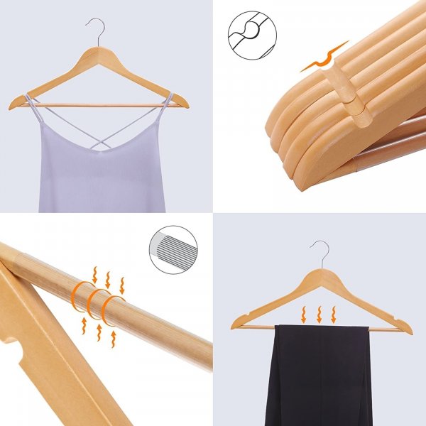 Kleshenger, tre, 44,5 cm, 30-pakning - Beige Kleshenger, tre, 44,5 cm, 30-pakning - Beige