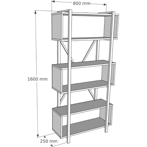 Selma bokhylle - Furu