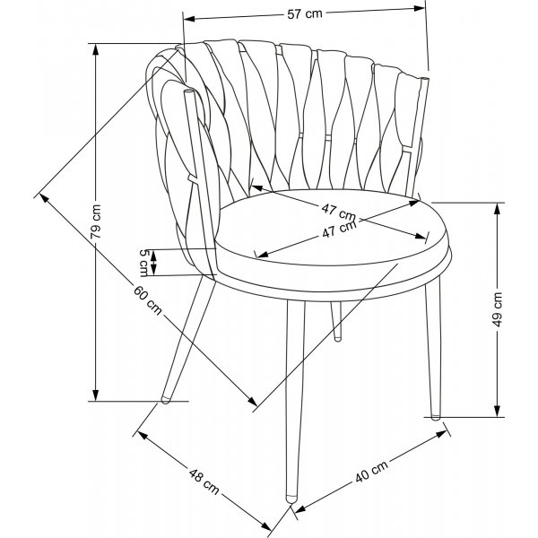 Cadeira spisestuestol 516 - Grå Cadeira spisestuestol 516 - Grå