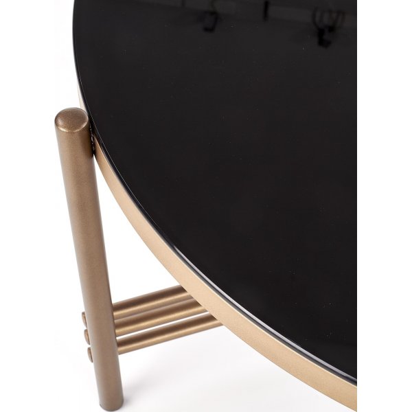 Jenelle sofabord - Svart/gull + Tekstilrens for mbler