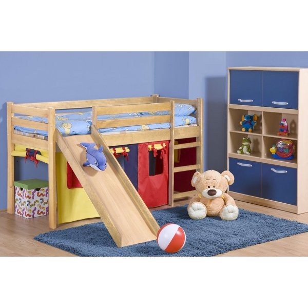 Neo køyeseng med sklie - Furu Neo køyeseng med sklie - Furu