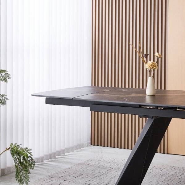 Saturnus spisebord uttrekkbart 165-240 cm - Keramisk topp