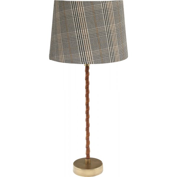 Nora bordlampe - Brun/antikk messing - 59 cm