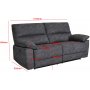 Sofa 3-seter elektrisk justerbar lenestol - Gr