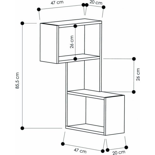 Part vegghylle - Hvit