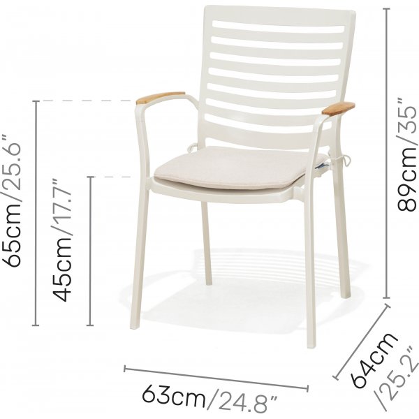 Portals spisegruppe 4 - Hvit/teak