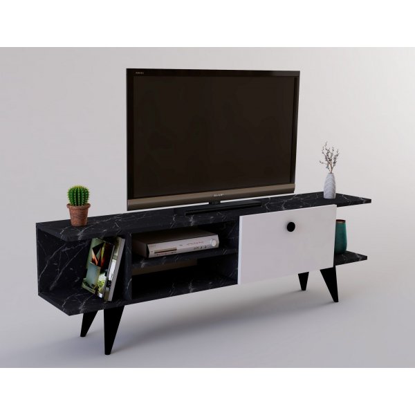 Idil mediebenk - Svart marmor/hvit Idil mediebenk - Svart marmor/hvit