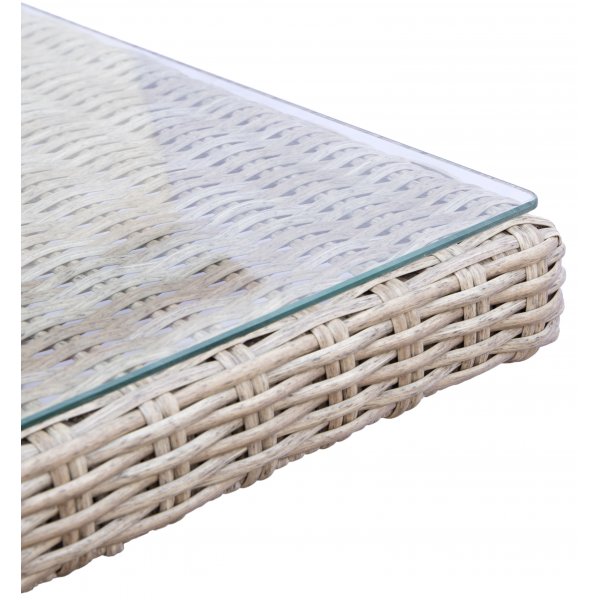 Utegruppe: 6 stoler og bord 200 x 100 cm rotting - Hampton/Mercury Utegruppe: 6 stoler og bord 200 x 100 cm rotting - Hampton/Mercury