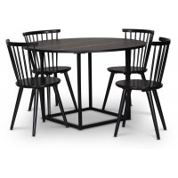 Sintorp spisegruppe, rundt spisebord Ø115 cm inkludert 4 stk. Castor pinnestoler - svart marmor (laminat) Sintorp spisegruppe, rundt spisebord Ø115 cm inkludert 4 stk. Castor pinnestoler - svart marmor (laminat)