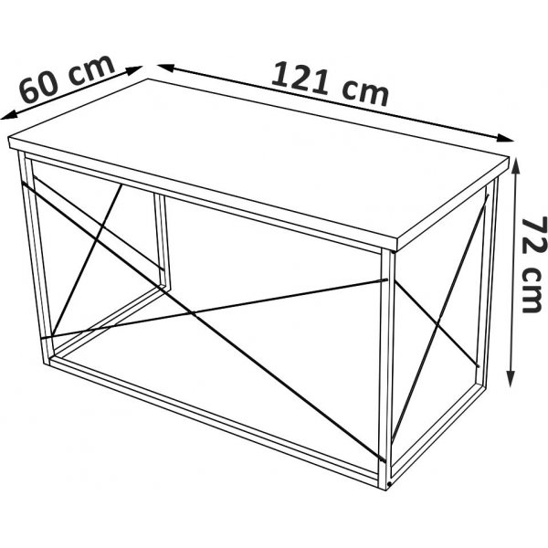 Work skrivebord - Hvit/svart Work skrivebord - Hvit/svart